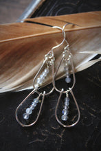 Load image into Gallery viewer, Rain Chain | Labradorite. Gemstone Drop Link Earrings.
