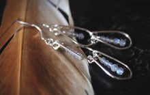 Load image into Gallery viewer, Rain Chain | Labradorite. Gemstone Drop Link Earrings.