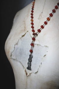 Legend & Lore  | Stingy Jack. Gemstone & Artisan Pewter Necklace.