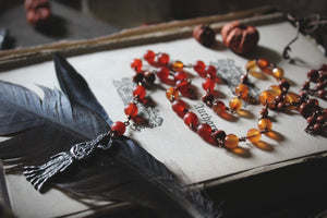 Legend & Lore  | Stingy Jack. Gemstone & Artisan Pewter Necklace.