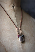 Load image into Gallery viewer, Trilogy. Gemstone Cluster Necklace.
