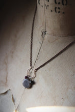 Load image into Gallery viewer, Trilogy. Gemstone Cluster Necklace.