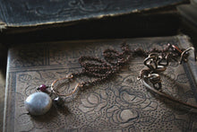 Load image into Gallery viewer, Trilogy. Gemstone Cluster Necklace.