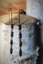 Load image into Gallery viewer, Flicker | Hematite Linear Drop Earrings.