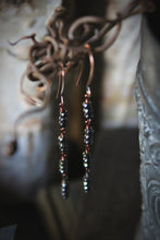 Load image into Gallery viewer, Flicker | Hematite Linear Drop Earrings.