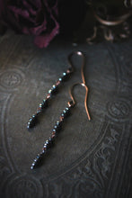 Load image into Gallery viewer, Flicker | Hematite Linear Drop Earrings.
