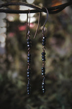 Load image into Gallery viewer, Flicker | Hematite Linear Drop Earrings.