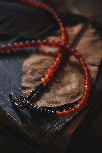 Legend & Lore  |  The Dearg Due. Beaded Gemstone Necklace.