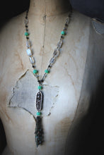 Load image into Gallery viewer, Spirited | Making Old Bones. Gemstone Tassel Pendant Necklace.