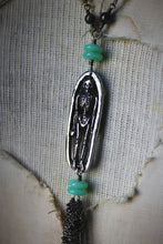 Load image into Gallery viewer, Spirited | Making Old Bones. Gemstone Tassel Pendant Necklace.