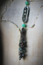 Load image into Gallery viewer, Spirited | Making Old Bones. Gemstone Tassel Pendant Necklace.