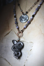 Load image into Gallery viewer, Spirited | Emerging. Hand-strung Carved Gemstone Beaded Necklace.