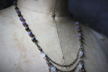 Load image into Gallery viewer, Spirited | Manes of the Meadow. Gemstone Festoon Pendant Necklace.