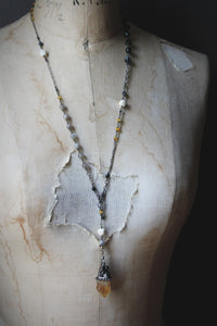 Legend & Lore  | The Pukwudgie. Long Gemstone Necklace.