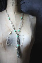 Load image into Gallery viewer, Spirited | Making Old Bones. Gemstone Tassel Pendant Necklace.