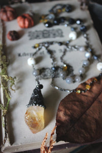 Legend & Lore  | The Pukwudgie. Long Gemstone Necklace.