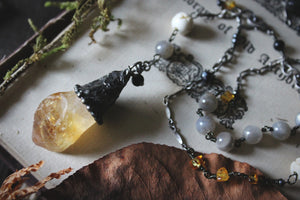 Legend & Lore  | The Pukwudgie. Long Gemstone Necklace.