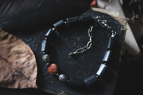 Legend & Lore  |  The Hessian. Gemstone Beaded Bracelet.