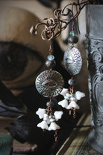 Load image into Gallery viewer, Spirited | Ghost Pipes. Artisan Pewter Dangle Earrings.