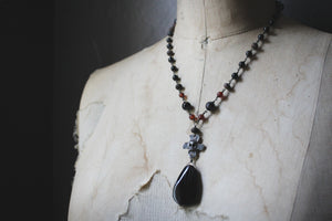 Legend & Lore  | The Dullahan. Gemstone & Artisan Pewter Pendant Necklace.