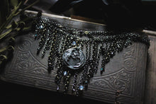 Load image into Gallery viewer, Spirited | Night Flyer. Fringe Gemstone &amp; Pendant Statement Necklace.