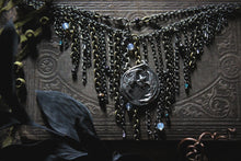 Load image into Gallery viewer, Spirited | Night Flyer. Fringe Gemstone &amp; Pendant Statement Necklace.