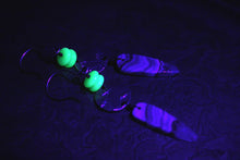 Load image into Gallery viewer, Spirited | The Green Mist. Artisan Pewter Drop Earrings.