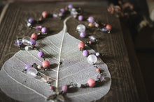 Load image into Gallery viewer, Gentle Spring | Sweet Pea. Beaded Gemstone Necklace.