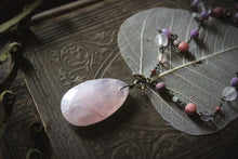 Load image into Gallery viewer, Gentle Spring | Sweet Pea. Beaded Gemstone Necklace.