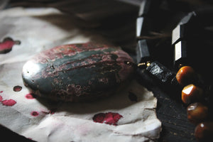 Legend & Lore  | Bloody Mary. Beaded Gemstone Pendant Necklace.