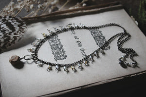 The Conjurer | Scribe. Beaded Fringe Gemstone Necklace.