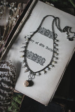 Load image into Gallery viewer, The Conjurer | Scribe. Beaded Fringe Gemstone Necklace.