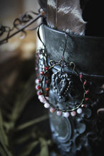 Load image into Gallery viewer, Annulet | Artisan Pewter &amp; Gemstone Hoop Earrings.