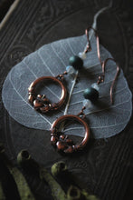 Load image into Gallery viewer, Claddagh | Gemstone &amp; Glass Charm Earrings.