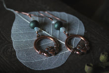 Load image into Gallery viewer, Claddagh | Gemstone &amp; Glass Charm Earrings.