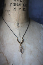 Load image into Gallery viewer, Deluxe Glimpse | Quartz &amp; Tiger's Eye Pendant Necklace.