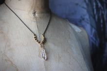 Load image into Gallery viewer, Deluxe Glimpse | Quartz &amp; Tiger's Eye Pendant Necklace.