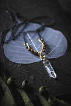 Load image into Gallery viewer, Deluxe Glimpse | Quartz &amp; Tiger's Eye Pendant Necklace.