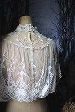 Load image into Gallery viewer, ARK &amp; CO. |  Sheer Embroidery Lace Capelet.