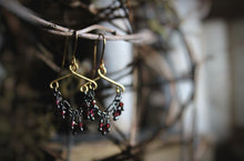 Load image into Gallery viewer, Lacey |  Mixed Metal Gemstone Earrings.