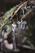 Load image into Gallery viewer, Lark | Amethyst. Gemstone Fringe Earrings.