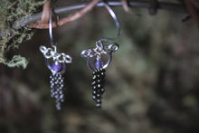 Load image into Gallery viewer, Lark | Amethyst. Gemstone Fringe Earrings.