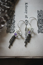 Load image into Gallery viewer, Lark | Amethyst. Gemstone Fringe Earrings.