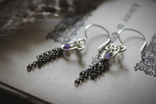 Load image into Gallery viewer, Lark | Amethyst. Gemstone Fringe Earrings.