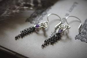 Lark | Amethyst. Gemstone Fringe Earrings.