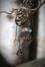 Load image into Gallery viewer, Sweetheart | Gemstone &amp; Charm Dangle Earrings.