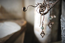Load image into Gallery viewer, Sweetheart | Gemstone &amp; Charm Dangle Earrings.