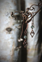 Load image into Gallery viewer, Sweetheart | Gemstone &amp; Charm Dangle Earrings.