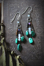 Load image into Gallery viewer, Threefold, No.1 |  Gemstone Dangle Earrings.