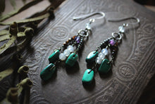 Load image into Gallery viewer, Threefold, No.1 |  Gemstone Dangle Earrings.